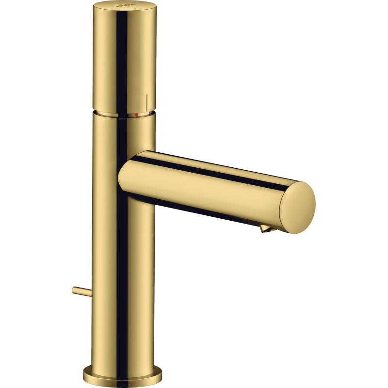 Jednouchwytowa bateria umywalkowa 110 z uchwytem Zero i kpl odpływowym z cięgłem Złoty Optyczny Polerowany Uno AXOR 45001990