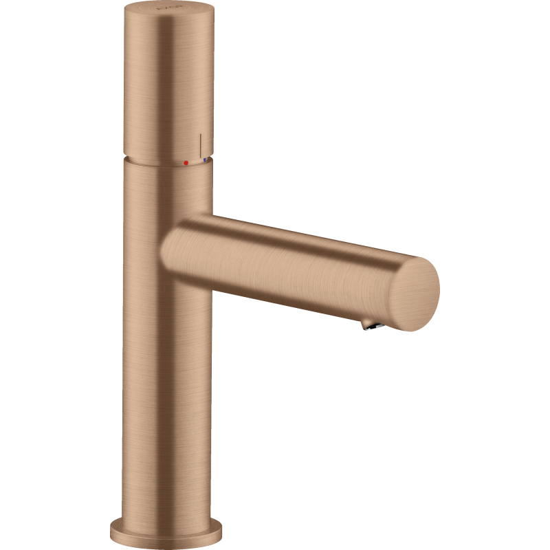 Bateria umywalkowa 110 z uchwytem Zero i niezamykanym kpl odpływowym Czerwony Złoty Szczotkowany Uno AXOR 45002310