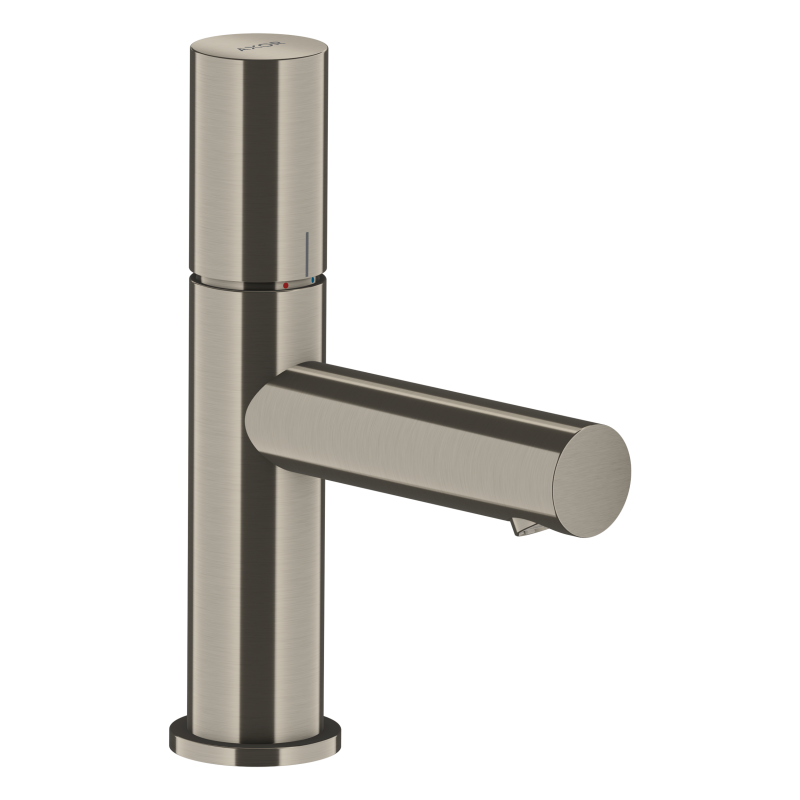 Jednouchwytowa bateria umywalkowa 80 z uchwytem Zero i niezamykanym kompletem odpływowym Nikiel Szczotkowany Uno AXOR 45005820