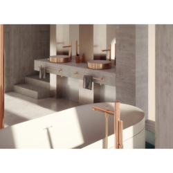 Bateria umyw. Select 260 do umywalek nablatowych z niezamykanym kpl odpływowym Czerwony Złoty Szczotkowany Uno AXOR 45014310