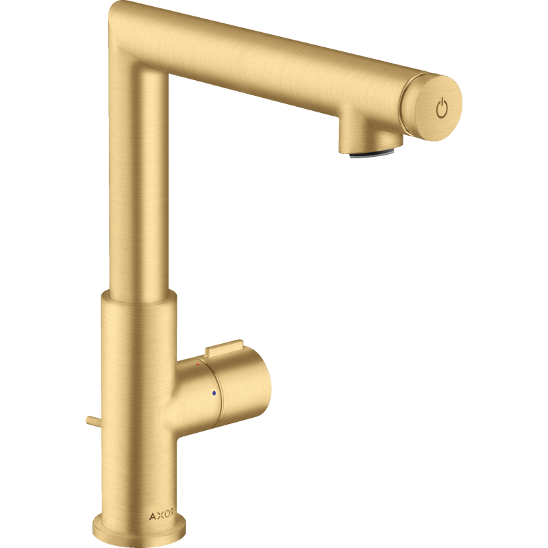 Bateria umywalkowa Select 220 z kompletem odpływowym z cięgłem Złoty Optyczny Szczotkowany Uno AXOR 45016250