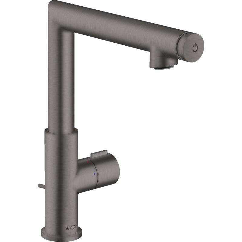 Bateria umywalkowa Select 220 z kompletem odpływowym z cięgłem Czarny Chrom Szczotkowany Uno AXOR 45016340