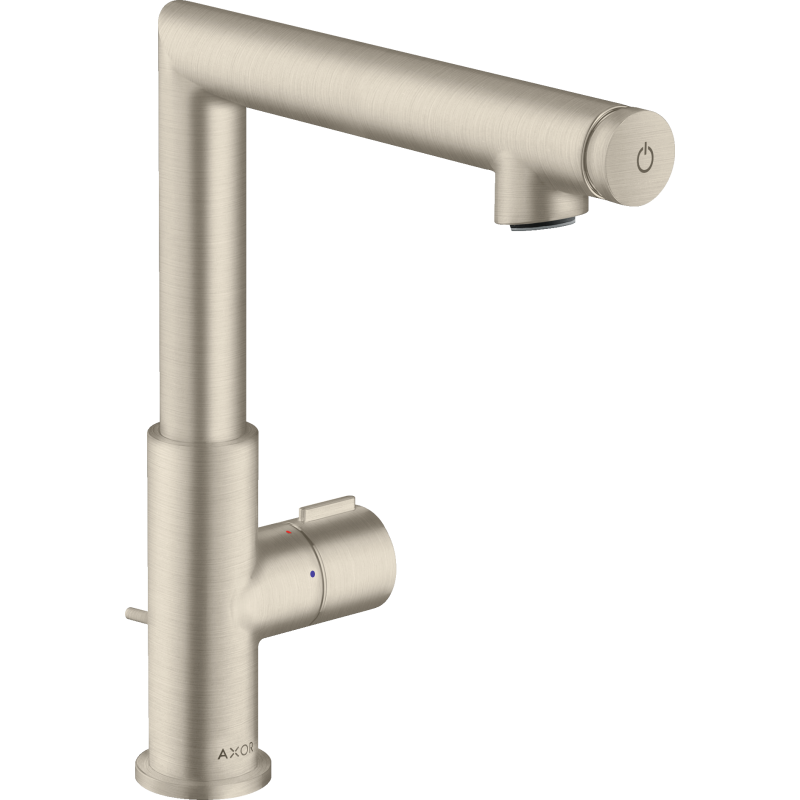 Bateria umywalkowa Select 220 z kompletem odpływowym z cięgłem Nikiel Szczotkowany Uno AXOR 45016820
