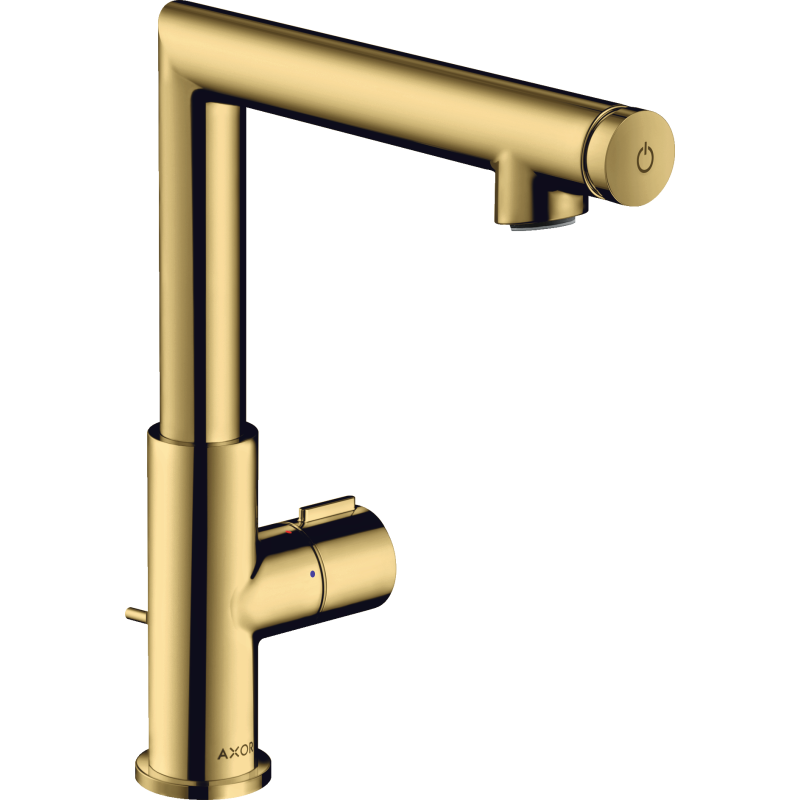 Bateria umywalkowa Select 220 z kompletem odpływowym z cięgłem Złoty Optyczny Polerowany Uno AXOR 45016990