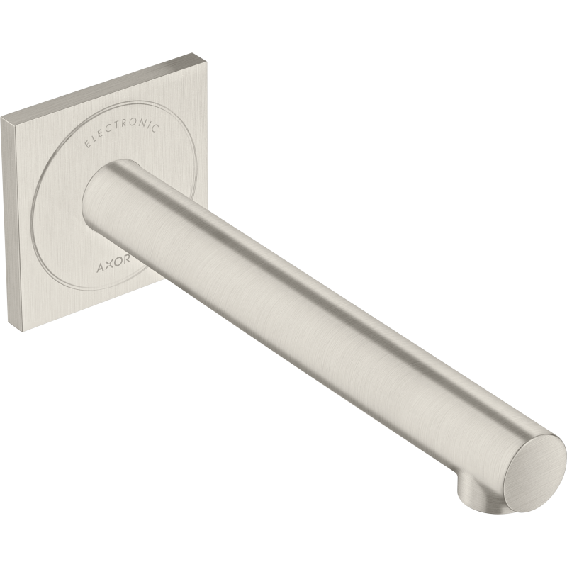 Elektroniczna bateria umywalkowa z wylewką 221 mm, ścienna, podtynkowa Stal Szlachetna Optyczna Uno AXOR 45111800