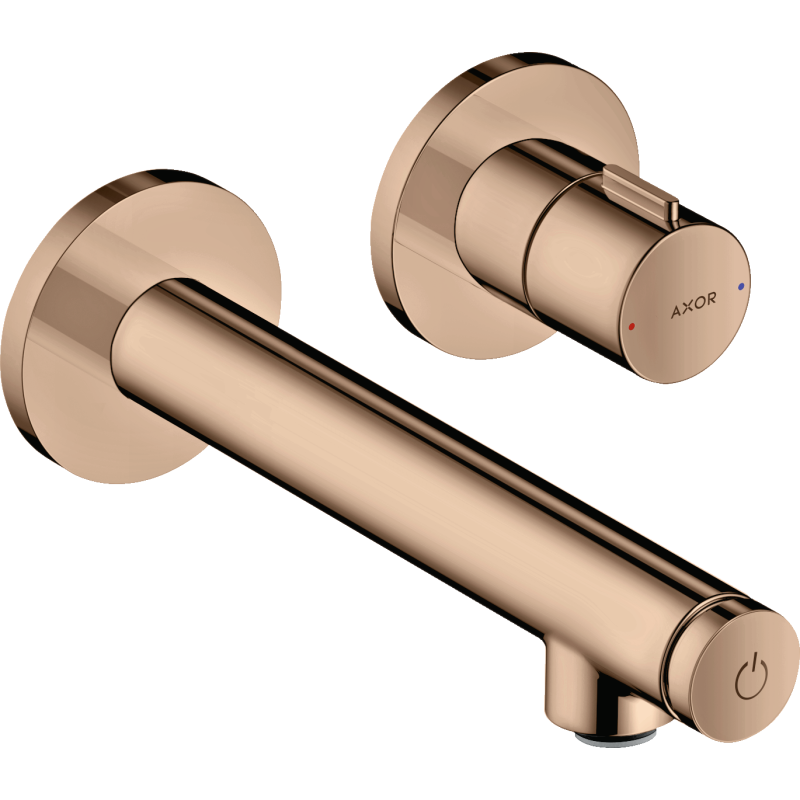 Bateria umywalkowa Select z wlewką 158 mm, ścienna, podtynkowa Czerwony Złoty Polerowany Uno AXOR 45112300