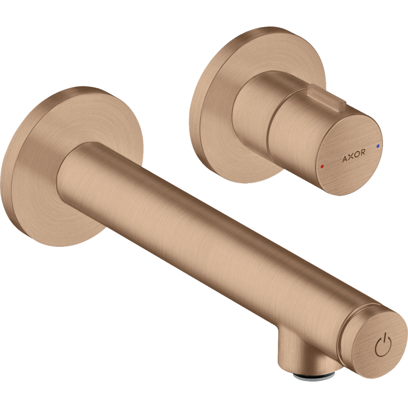 Bateria umywalkowa Select z wlewką 158 mm, ścienna, podtynkowa Czerwony Złoty Szczotkowany Uno AXOR 45112310