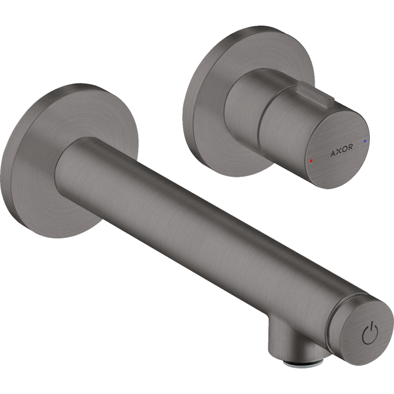 Bateria umywalkowa Select z wlewką 158 mm, ścienna, podtynkowa Czarny Chrom Szczotkowany Uno AXOR 45112340