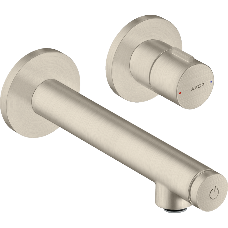 Bateria umywalkowa Select z wlewką 158 mm, ścienna, podtynkowa Nikiel Szczotkowany Uno AXOR 45112820