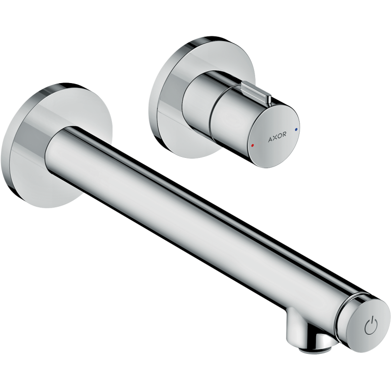 Bateria umywalkowa Select z wylewką 221 mm, ścienna, podtynkowa Stal Szlachetna Optyczna Uno AXOR 45113800