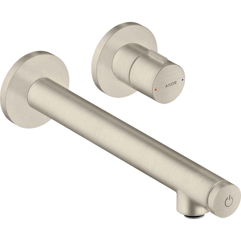 Bateria umywalkowa Select z wylewką 221 mm, ścienna, podtynkowa Nikiel Szczotkowany Uno AXOR 45113820