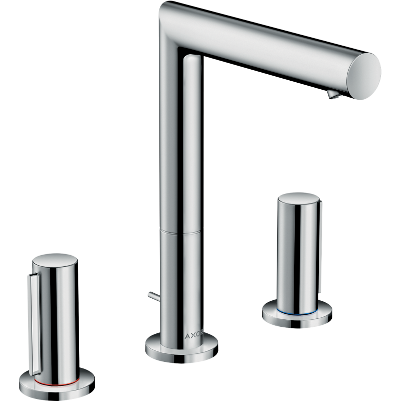 3-otworowa bateria umywalkowa 200 z uchwytami Zero i kompletem odpływowym z cięgłem Chrom Uno AXOR 45133000