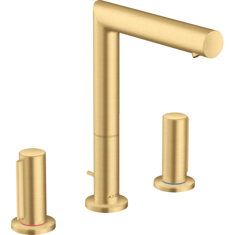 3-otworowa bateria umywalkowa 200 z uchwytami Zero i kpl odpływowym z cięgłem Złoty Optyczny Szczotkowany Uno AXOR 45133250