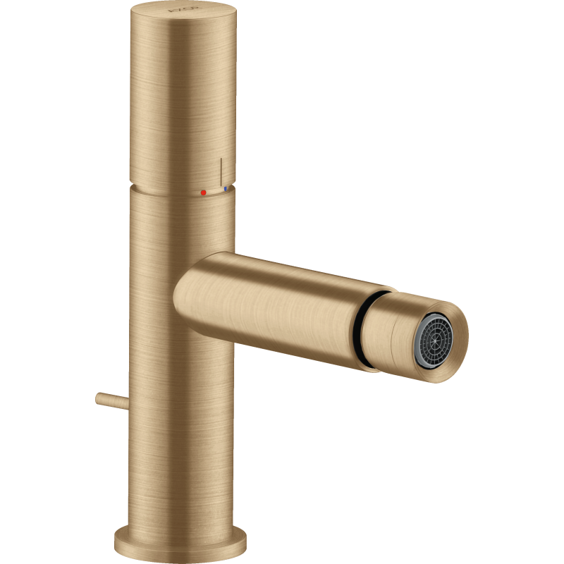 Jednouchwytowa bateria bidetowa z uchwytem Zero i kompletem odpływowym z cięgłem Brąz Szczotkowany Uno AXOR 45200140