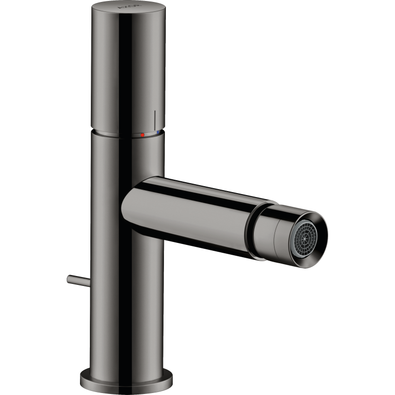 Jednouchwytowa bateria bidetowa z uchwytem Zero i kompletem odpływowym z cięgłem Czarny Chrom Polerowany Uno AXOR 45200330