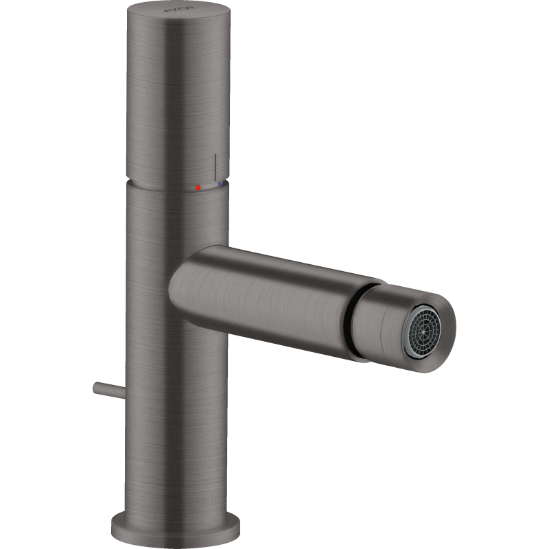 Jednouchwytowa bateria bidetowa z uchwytem Zero i kompletem odpływowym z cięgłem Czarny Chrom Szczotkowany Uno AXOR 45200340