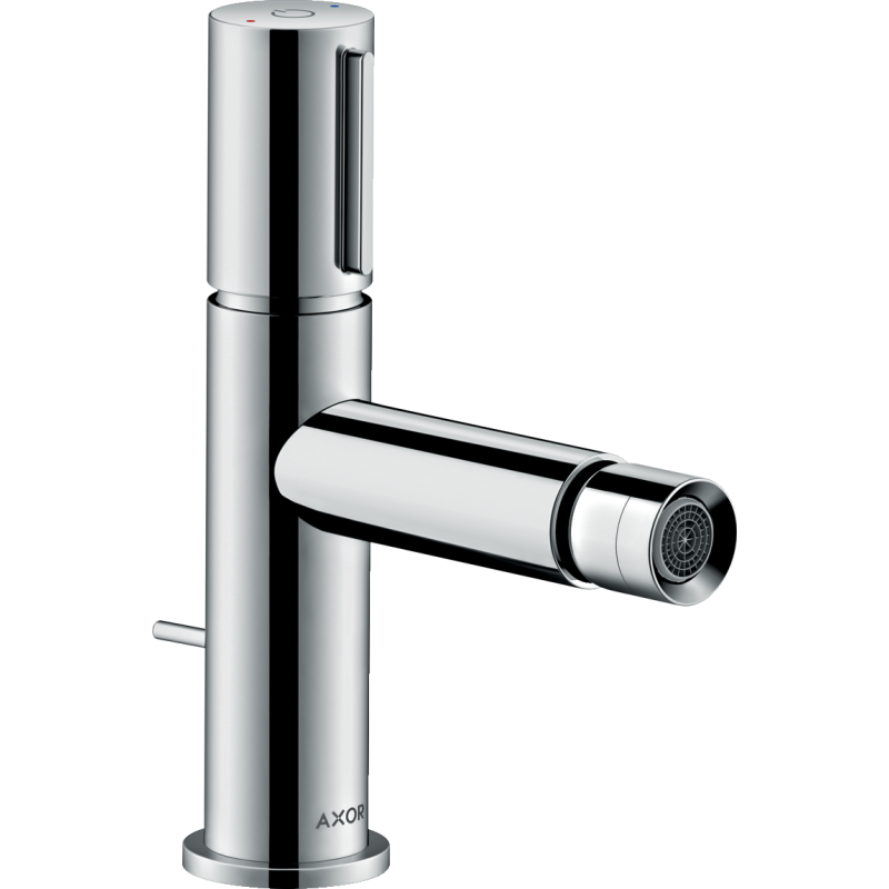 Bateria bidetowa Select z kompletem odpływowym z cięgłem Czarny Chrom Polerowany Uno AXOR 45210330