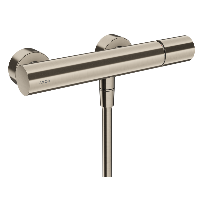 Jednouchwytowa bateria prysznicowa z uchwytem Zero, natynkowa Nikiel Szczotkowany Uno AXOR 45600820