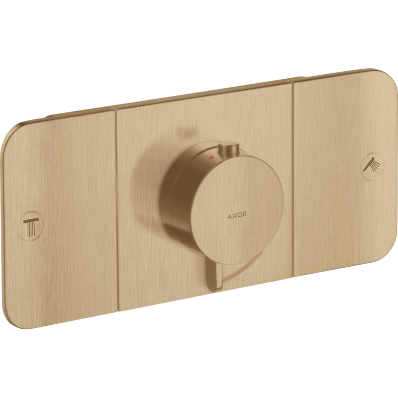 Moduł termostatyczny do 2 odbiorników, podtynkowy Brąz Szczotkowany One AXOR 45712140