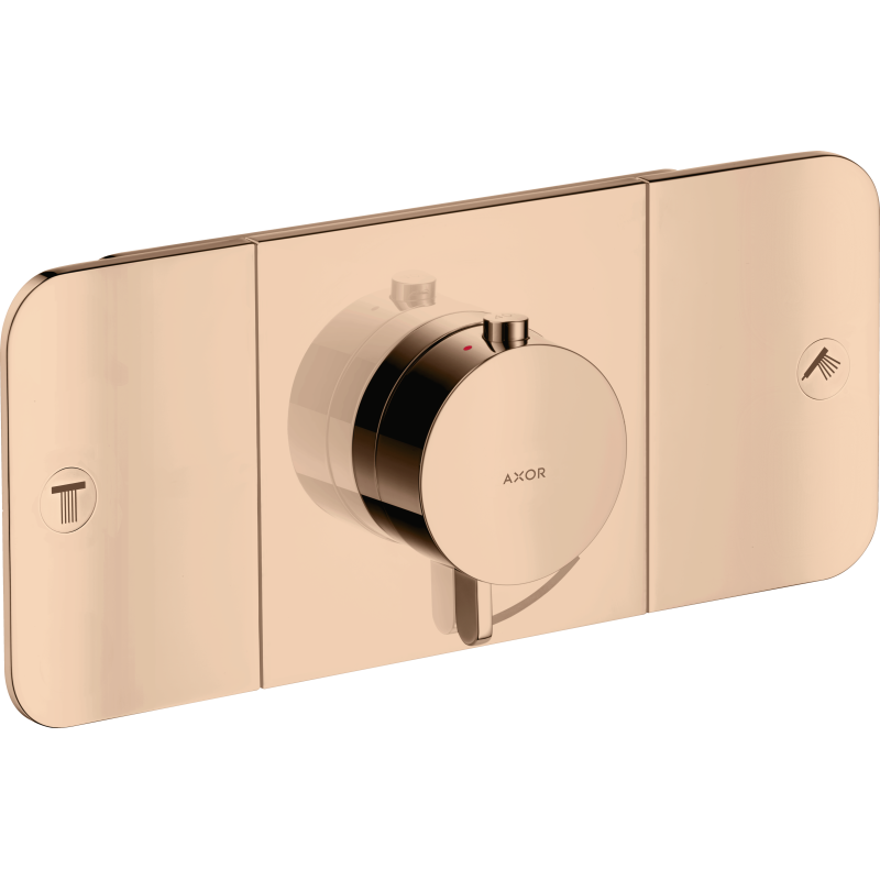 Moduł termostatyczny do 2 odbiorników, podtynkowy Czerwony Złoty Polerowany One AXOR 45712300