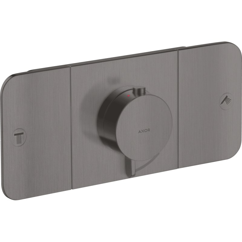 Moduł termostatyczny do 2 odbiorników, podtynkowy Czarny Chrom Szczotkowany One AXOR 45712340