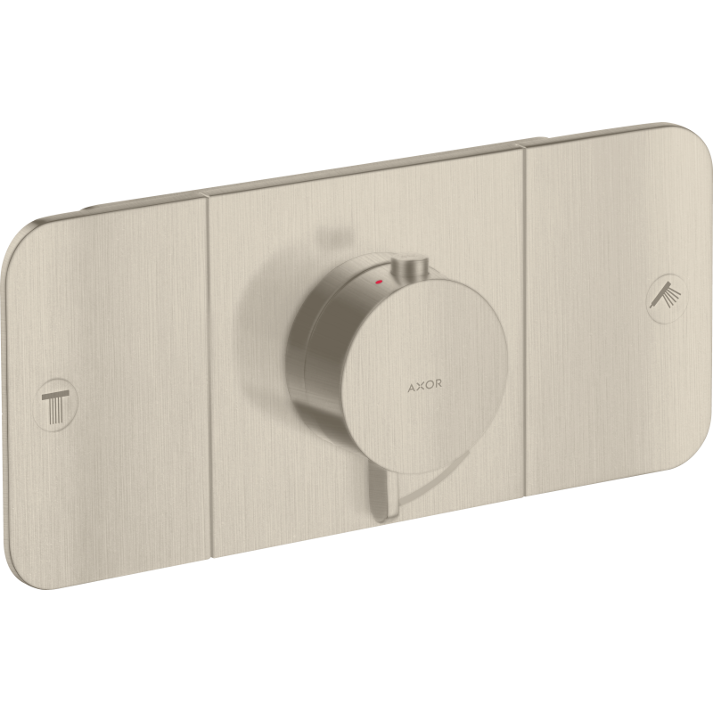 Moduł termostatyczny do 2 odbiorników, podtynkowy Nikiel Szczotkowany One AXOR 45712820