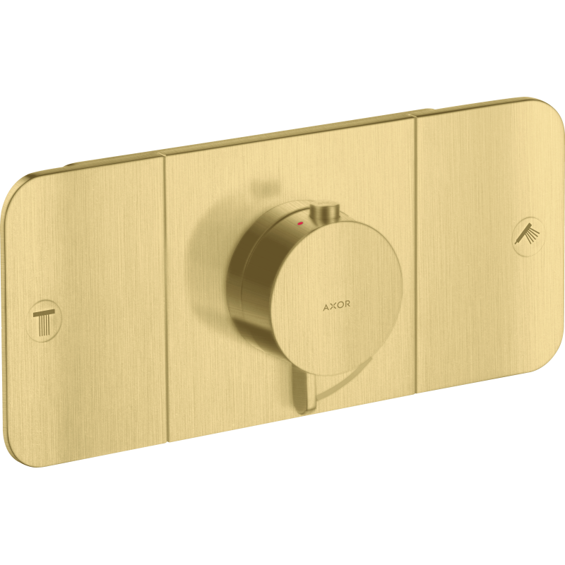 Moduł termostatyczny do 2 odbiorników, podtynkowy Mosiądz Szczotkowany One AXOR 45712950