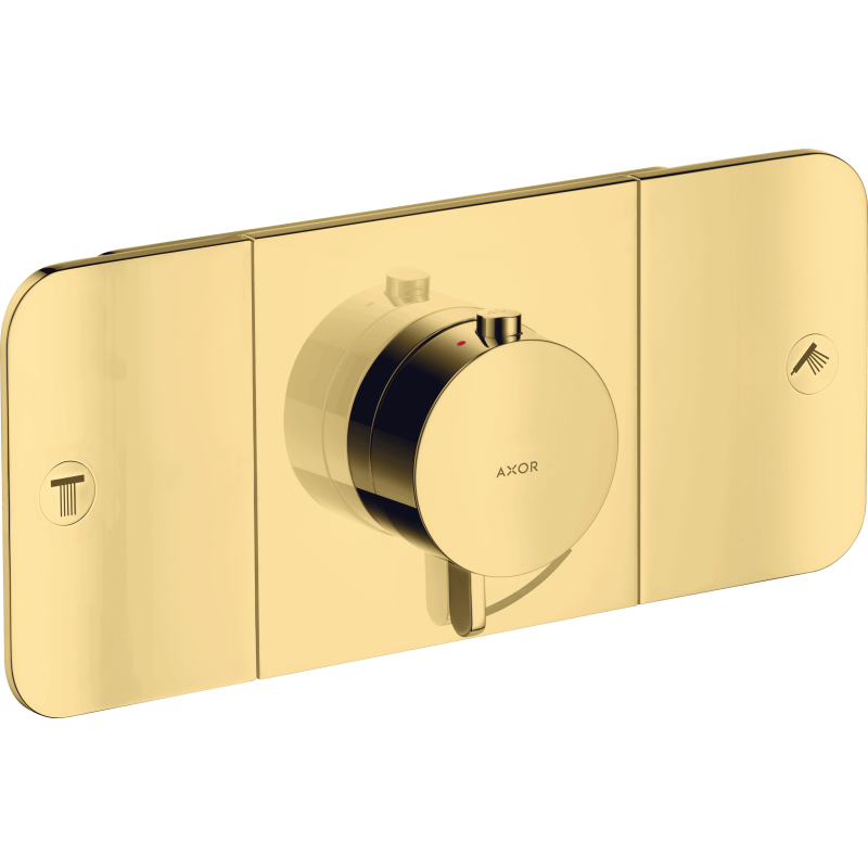 Moduł termostatyczny do 2 odbiorników, podtynkowy Złoty Optyczny Polerowany One AXOR 45712990