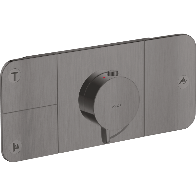 Moduł termostatyczny do 3 odbiorników, podtynkowy Czarny Chrom Szczotkowany One AXOR 45713340