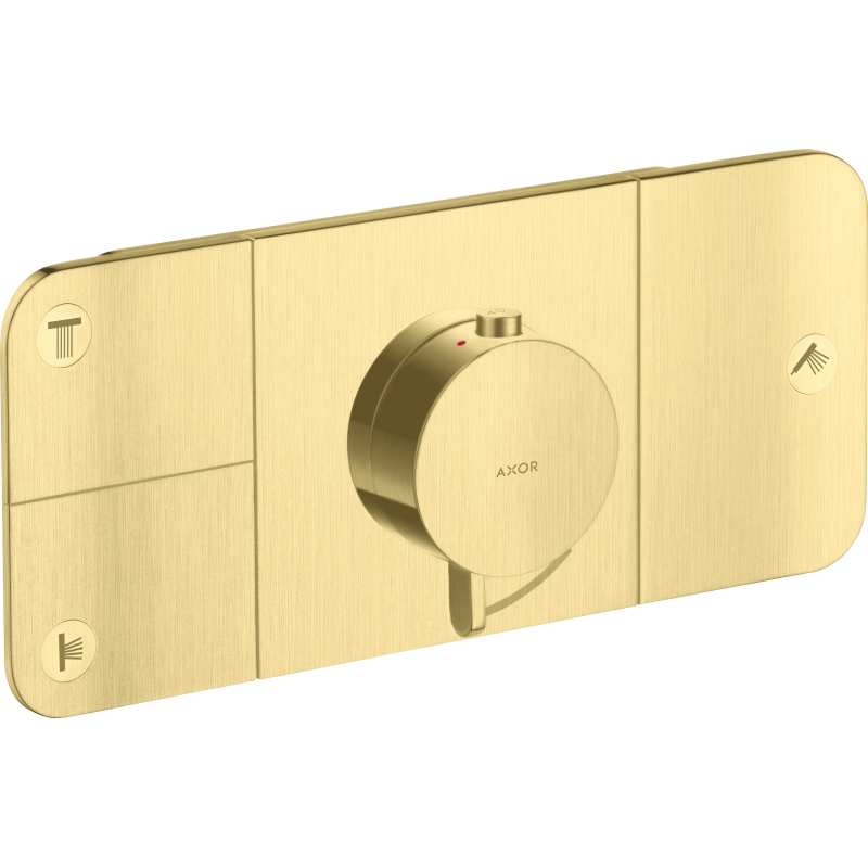 Moduł termostatyczny do 3 odbiorników, podtynkowy Mosiądz Szczotkowany One AXOR 45713950