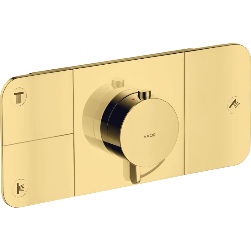 Moduł termostatyczny do 3 odbiorników, podtynkowy Złoty Optyczny Polerowany One AXOR 45713990