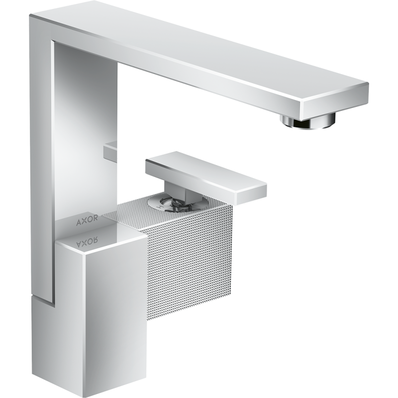 Jednouchwytowa bateria umywalkowa 190 z kompletem odpływowym Push-Open, szlif diamentowy Chrom Edge AXOR 46021000