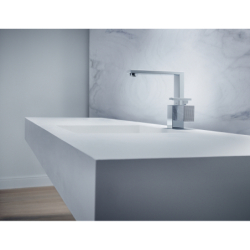 Jednouchwytowa bateria umywalkowa 190 z kompletem odpływowym Push-Open, szlif diamentowy Chrom Edge AXOR 46021000