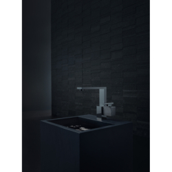 Jednouchwytowa bateria umywalkowa 190 z kpl odpływowym Push-Open, szlif diamentowy Czarny Chrom Polerowany Edge AXOR 46021330