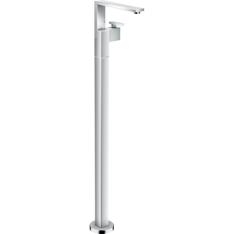 Jednouchwytowa bateria umywalkowa z kompletem odpływowym Push-Open, wolnostojąca, szlif diamentowy Chrom Edge AXOR 46041000