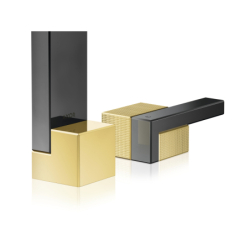 3-otworowa bateria umywalkowa 130 z kompletem odpływowym Push-Open, szlif diamentowy Czarny Chrom Polerowany Edge AXOR 46051330