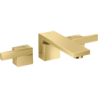 3-otw. Bateria umyw. z wyl. 190 mm i kpl odpływ. Push-Open, ścienna, podtynkowa, szlif diamentowy Złoty poler Edge AXOR 46061990