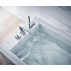 3-otworowa jednouchwytowa bateria na brzeg wanny, sBox, szlif diamentowy Chrom Edge AXOR 46431000