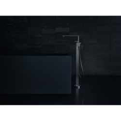 Jednouchwytowa bateria wannowa, wolnostojąca, szlif diamentowy. Czarny Chrom Polerowany Edge AXOR 46441330