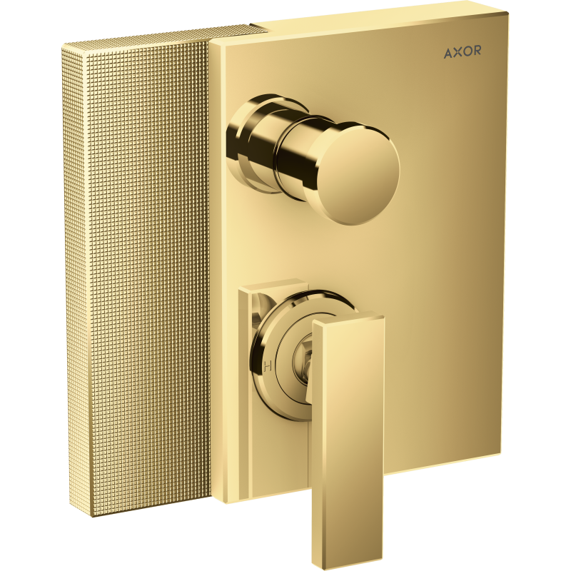 Jednouchwytowa bateria wannowa, podtynkowa, szlif diamentowy Złoty Optyczny Polerowany Edge AXOR 46451990