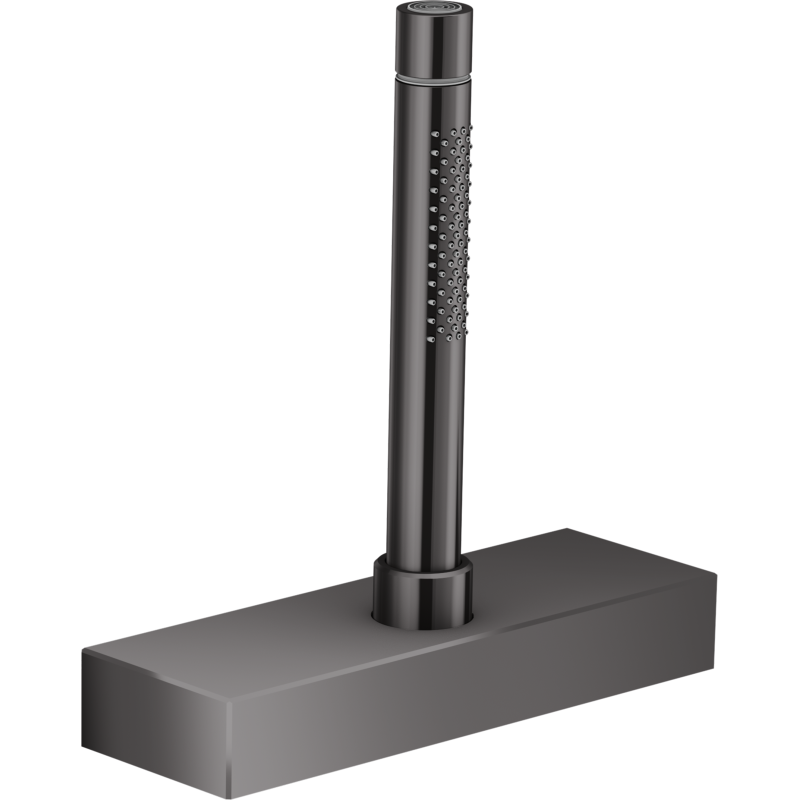 Zestaw główki prysznicowej do montażu na brzegu wanny, sBox Czarny Chrom Polerowany Edge AXOR 46470330