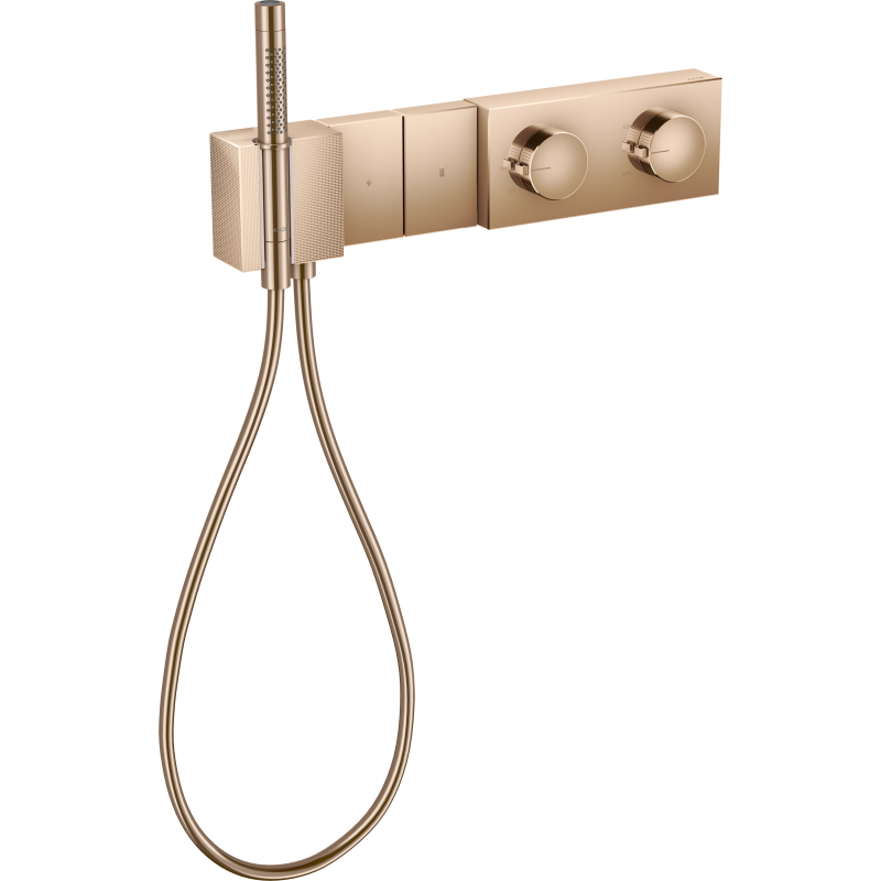 Moduł termostatyczny 470/100 do 2 odbiorników, podtynkowy, szlif diamentowy Czerwony Złoty Polerowany Edge AXOR 46701300