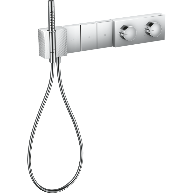 Moduł termostatyczny 540/100 do 3 odbiorników, podtynkowy, szlif diamentowy Chrom Edge AXOR 46711000