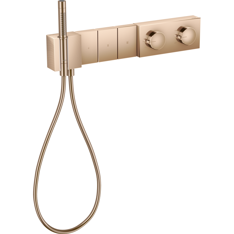 Moduł termostatyczny 540/100 do 3 odbiorników, podtynkowy, szlif diamentowy Czerwony Złoty Polerowany Edge AXOR 46711300