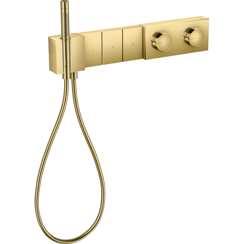 Moduł termostatyczny 540/100 do 3 odbiorników, podtynkowy, szlif diamentowy Złoty Optyczny Polerowany Edge AXOR 46711990