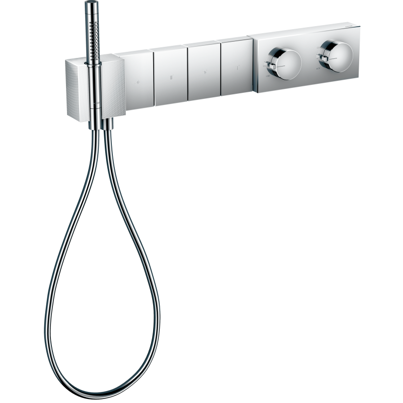 Moduł termostatyczny 610/100 do 4 odbiorników, podtynkowy, szlif diamentowy Chrom Edge AXOR 46721000