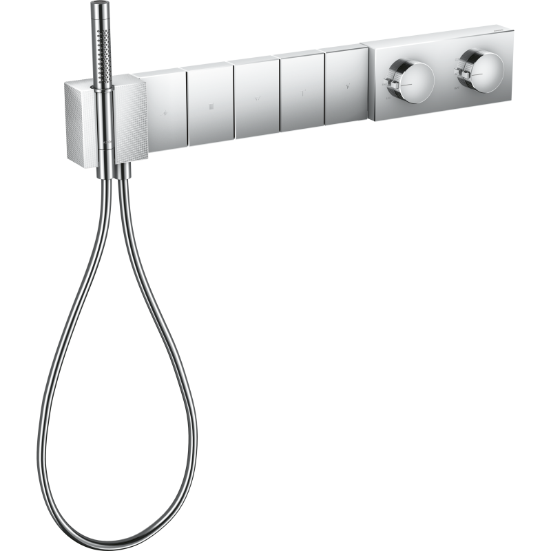 Moduł termostatyczny 680/100 do 5 odbiorników, podtynkowy, szlif diamentowy Chrom Edge AXOR 46731000