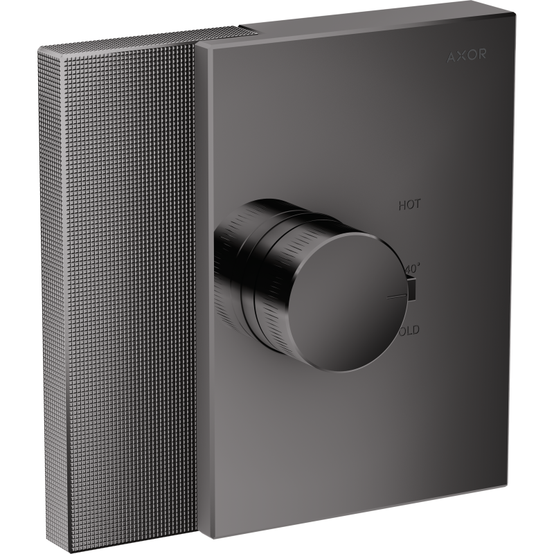 Bateria termostatyczna HighFlow, podtynkowa, szlif diamentowy Czarny Chrom Polerowany Edge AXOR 46741330