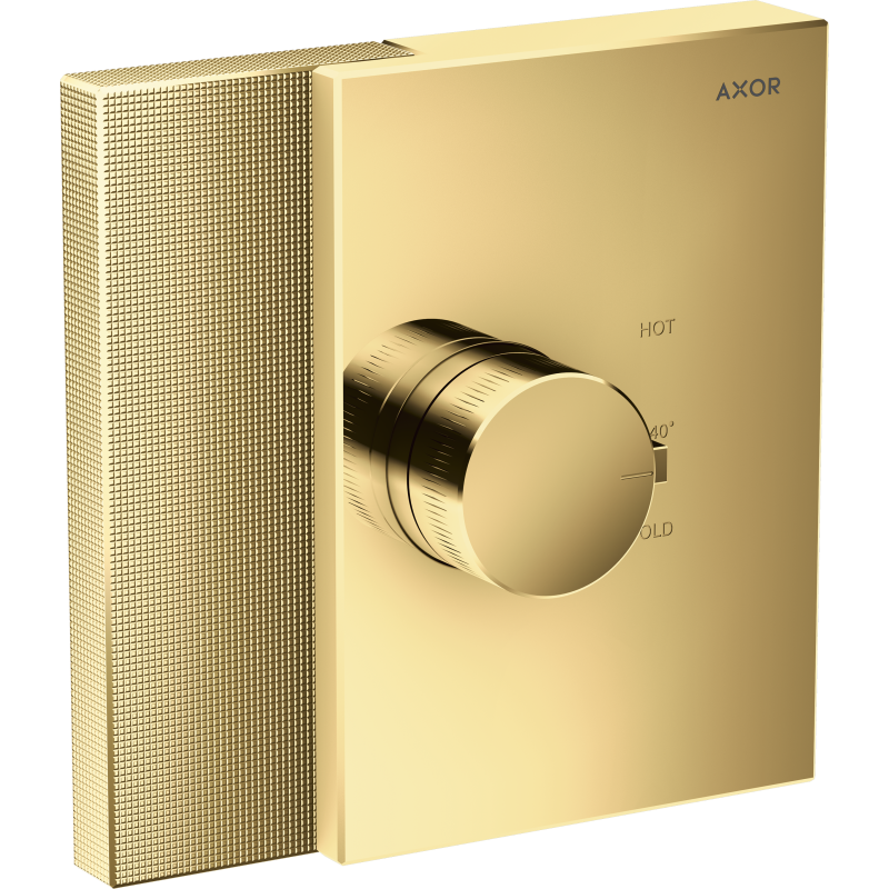 Bateria termostatyczna HighFlow, podtynkowa, szlif diamentowy Złoty Optyczny Polerowany Edge AXOR 46741990