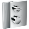 Bateria termostatyczna z zaworem odcinającym do 1 odbiornika, podtynkowa, szlif diamentowy Chrom Edge AXOR 46751000